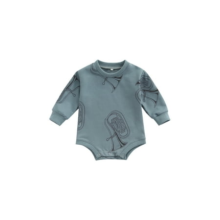 

Seyurigaoka Baby’s Autumn Fashion Printing Round Neck Long Sleeve Romper