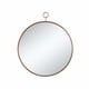 thumbnail image 1 of Espejo de pared redondo con colgador de lazo, dorado y plateado Benzara Inc BM163973, 1 of 1