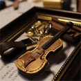 thumbnail image 4 of Leather Violin and Cello Keychain Mini Musical Instrument Keychain Vintage Leather Viol mj3380, 4 of 8