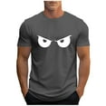 thumbnail image 3 of UVEASISHA Mens Short Sleeve Funny Tshirts Eye Design Graphic Tee Fashion Hipster T-Shirts Dark Gray XL, 3 of 6