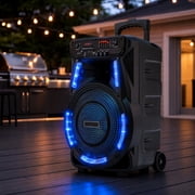 Dazone 12 Loud Bluetooth Portable Party Speaker Subwoofer w/ FM USB SD Card AUX & Mic