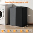thumbnail image 3 of Cesta para Ropa Sucia con Tapa,160L Bote de Ropa Sucia con Division, Sesto de Ropa Sucia con Asa Lateral y 2 Bolsa Extra&iacute;ble, para Cuarto Ba&ntilde;o, Lavaderos,Dormitorio, 3 of 7