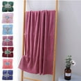 thumbnail image 4 of Matoen Microfiber Bath Towels Set, Soft Absorbent Towels Oversized for Adults, 1 Bath Towel &1 Face Towel, Purple, 4 of 4
