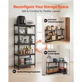 thumbnail image 4 of VEVOR Storage Shelves, 5-Tier Adjustable, 2000 lbs Capacity, Heavy Duty Garage Storage Shelving Unit, Metal Utility Rack Shelf, for Kitchen Pantry Basement Bathroom, 29.88" W x 12.17" D x 59.84" H, 4 of 9