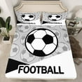 thumbnail image 2 of Feelyou Eat Sleep Football Twin Sheet Sets for Child, Ball Game Lover Twin Fitted Sheet, Cartoon Soccer Sports Theme Flat Sheet, Luxury Bedroom Decor, 3 Pieces, 2 of 7