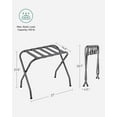 thumbnail image 5 of Luggage Rack Set of 2 Foldable Folding Suitcase Stand for Bedroom Guest Room Gray, 5 of 8