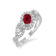 thumbnail image 2 of Infinity 1.50 Carat Round cut Ruby and Diamond Halo Engagement Ring in 14k White Gold affordable ruby & diamond engagement ring, 2 of 2