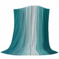 thumbnail image 6 of Aqua Ombre Blanket Soft Cozy Warm Throw Blanket for Couch, Plush Fuzzy Flannel Fleece Blankets for Sofa, Vintage Country Wooden Bed Blankets Lightweight Gifts for Women, 40"x50", 6 of 9
