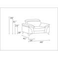 thumbnail image 5 of Titan Furnishings 31" Modern Genuine Italian Leather Chair in White, 5 of 13