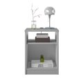 Mainstays Emery Nightstand with Power, Dove Gray