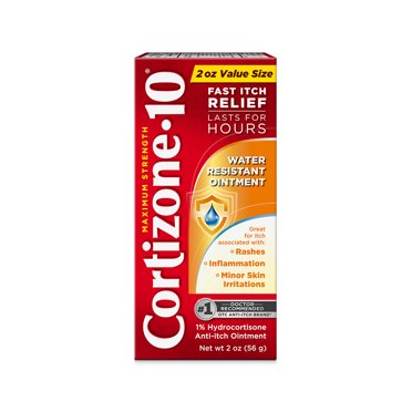 Cortizone-10 Maximum Strength 1% Hydrocortisone Anti-Itch Water Resistant Ointment 2oz