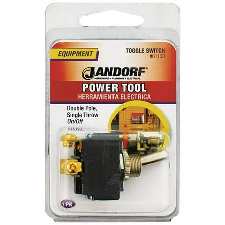 Jandorf 61130 DPST Toggle Switch, 15 Amp, 125 Volt