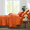 thumbnail image 5 of Flymme Orange Comforter Set with Sheets King Bed in Bag 7 Pieces Shabby Chic Bedding Sets Lightweight Soft Microfiber Boho Bed Set for All Season, 5 of 8