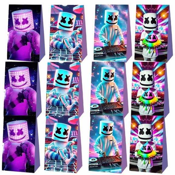 DJ Marshmello Goodie Bags Party Favor Candy Decorations Treat Supplies Birthday