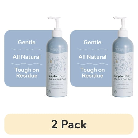 (2 pack) Package Free The Simplest Baby Bottle & Dish Soap by Package Free, Unscented, 16 fl oz