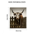 thumbnail image 3 of Acheng Bathroom Decor Wall Art - Texas Longhorn Cow Painting Farmhouse Rustic Style Western Wall Decor,Cute Animals Prints Artwork Ready To Hang for Living Room,Restroom,Bedroom   12x16 in, 3 of 5