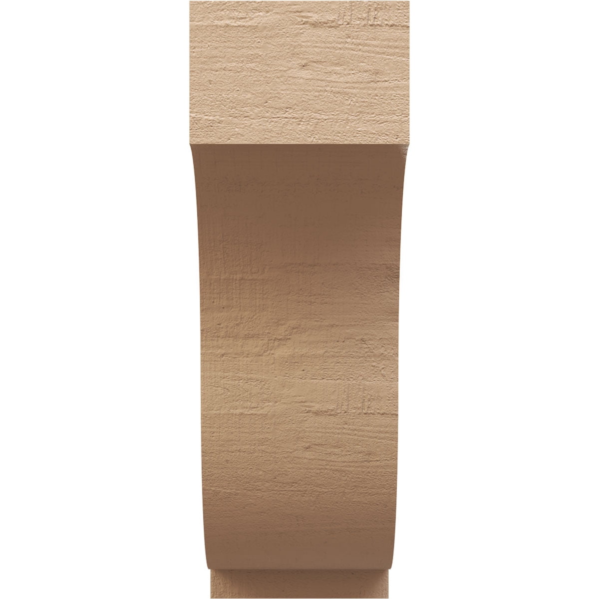 9"W x 18"D x 27"H Classic Van Buren Rough Cedar Woodgrain TimberThane Corbel, Primed Tan