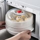 thumbnail image 4 of Non BPA Plastic Microwave-Steamer With Lid Tray Round Food-Grade Safe Easy to Use Dishwasher Safe for Health Cooking, 4 of 5