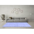 thumbnail image 3 of Ahgly Company Machine Washable Indoor Round Abstract Blue Modern Area Rugs, 4' Round, 3 of 4