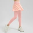 thumbnail image 2 of QATAINLAV Girls Pleated Athletic Skirt with Leggings 2 in 1 Tennis Golf Skirts High Waisted Running Workout Skorts, Pink, 11-12 Years, 2 of 10