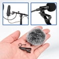 thumbnail image 4 of Uxcell Microphone Cover Furry Windscreen Mic Cover with Clip for 0.5-1.2mm Microphone 1 Set, Black, White, 4 of 6
