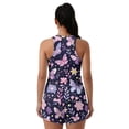 thumbnail image 2 of Xoenoiee Butterfly Flower Print Women's Tankini Swimsuit Tummy Control Two Piece Bathing Suit Push Up Modest Swim Suits with Shorts for Pool Swimming Beach, S, 2 of 7