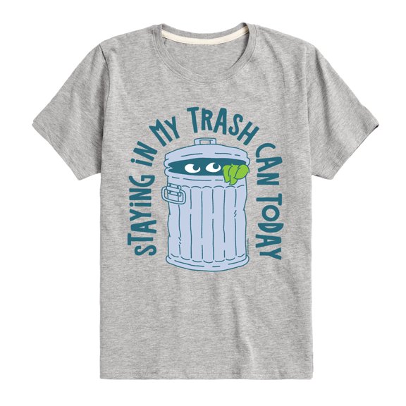 Sesame Street - Staying In My Can - Toddler and Youth Short Sleeve Graphic T-Shirt