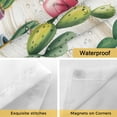thumbnail image 4 of Cactus Plant No Hooks Shower Curtain with Snap-in Liner Green Cactus Botanical Tropical Plant Wood Striped Shower Curtains for Bathroom, Waterproof, Easy Install, Washable 72"x96", 4 of 9