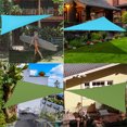 thumbnail image 3 of Outdoor Sun Shade Sail Canopy,UV Block Protection Triangle Shade Sail for Garden,Patio,Backyard,10' x 10' x 10',Blue, 3 of 9