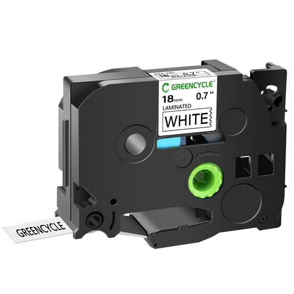 GREENCYCLE 1 Pack Compatible for Brother P touch TZ Tape 18mm Replacement 3/4 Inch TZe-241 TZe Standard Laminated Black on White Work with PTD450 PTD600 PTD400 Label Maker 26.2 Feet(8 Meter)
