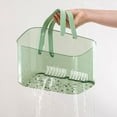 thumbnail image 6 of Tainini Plastic Shower Caddy Basket, Portable Shower Caddy Tote Storage Basket with Colorful Handles, Clear Toiletry Organizer Bin for Bathroom Kitchen College Dorm, 6 of 6