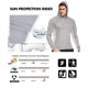thumbnail image 5 of Sudadera con capucha con protección solar WELIGU para hombre UPF 50+ gris 2XL, 5 of 6