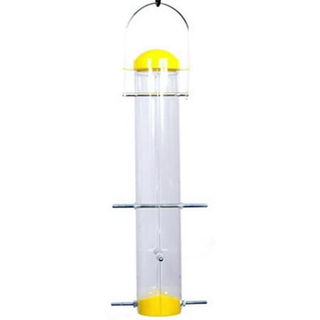 Woodlink NA31587 16 in. Plastic Tube Bird Feeder, Yellow