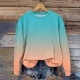 thumbnail image 4 of CLOISE Kids Sweatshirts for Girls Boys Youth Long Sleeve Crew Neck Tops Gradient Outfits Fall Winter Clothes Light Blue 9T, 4 of 6