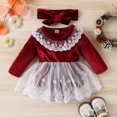 thumbnail image 2 of IDOPIP Toddler Baby Girls Velvet Tutu Dress Kids Xmas Ruffle Tulle Princess Dress Fall Winter Clothes, 2 of 7