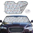 thumbnail image 2 of Balery Swimming Shark Print Car Windshield Sun Shade,Windshield Sunshade for Car Pickup Truck SUV Accessories-, 2 of 7