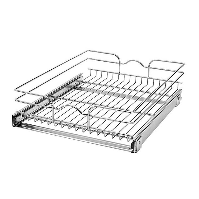 Rev-A-Shelf 5WB1-1822-CR 18- Inch Base Kitchen Cabinet Pull Out Wire Basket