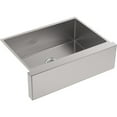thumbnail image 5 of Kohler K-5417-NA 30" 1-Bowl Undermount Apron Front Kitchen Sink Stainless Steel, 5 of 5