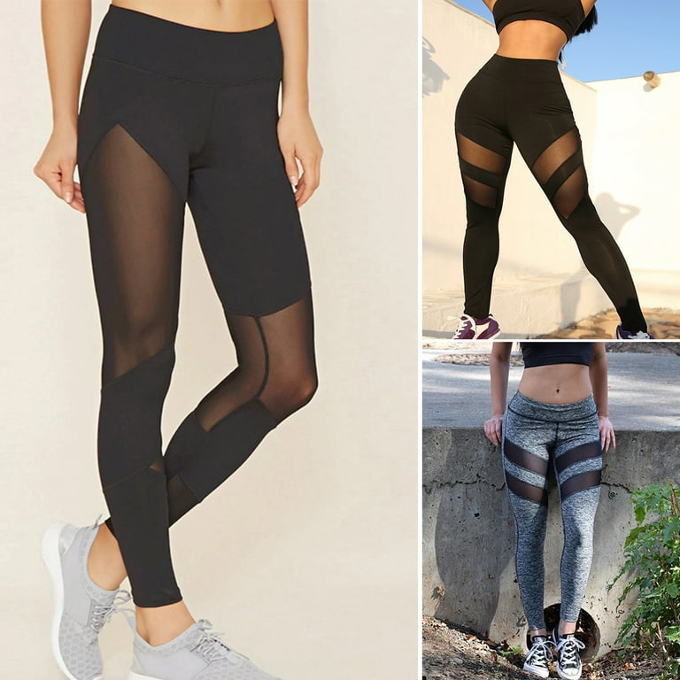 Dream Lifestyle Women Leggings Mesh See Through Summer Slim Stretchy  Workout Pants for Sports