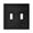 Black Simple Geometric Lines, variant on Haosy Light Switch Cover Plate 2 Gang Electrical Outlet Covers Black Simple Geometric Lines Decorate Wall Plate 4.56”x4.48”
