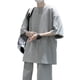 thumbnail image 5 of Conjunto de camiseta de 2 piezas para hombre, manga corta, pantalones cortos hasta la rodilla, conjunto de ropa informal de verano, 5 of 8