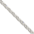 thumbnail image 2 of 925 Sterling Silver 2.15mm Round Spiga Wheat Link Chain Necklace, 2 of 4