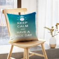 thumbnail image 5 of LALILO Throw Pillow Covers Keep Calm And Day Greeting Card Calm Cushion Cover 18" x 18", 2 Pack, 5 of 6