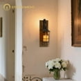thumbnail image 5 of Wall Sconces Candle Holder: Set of 2 Farmhouse Wall Lantern Decor Wood Brown Decorations Indoor for Living Room Front Door Porch, 5 of 6