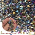 thumbnail image 3 of 6 Colors Crushed Glass Chips, 1-3mm Irregular Glitter 32g, Multicolor, 3 of 6