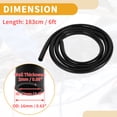 thumbnail image 5 of Unique Bargains 1pc 130PSI Max Pressure Universal Silicone Vacuum Tubing Hose Car Automotive Vacuum Line High Temperature Silicone Black 6FT 2mm Thickness 1/2" 12mm ID, 5 of 7