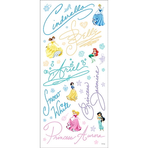 Disney Stickers Princess Signatures