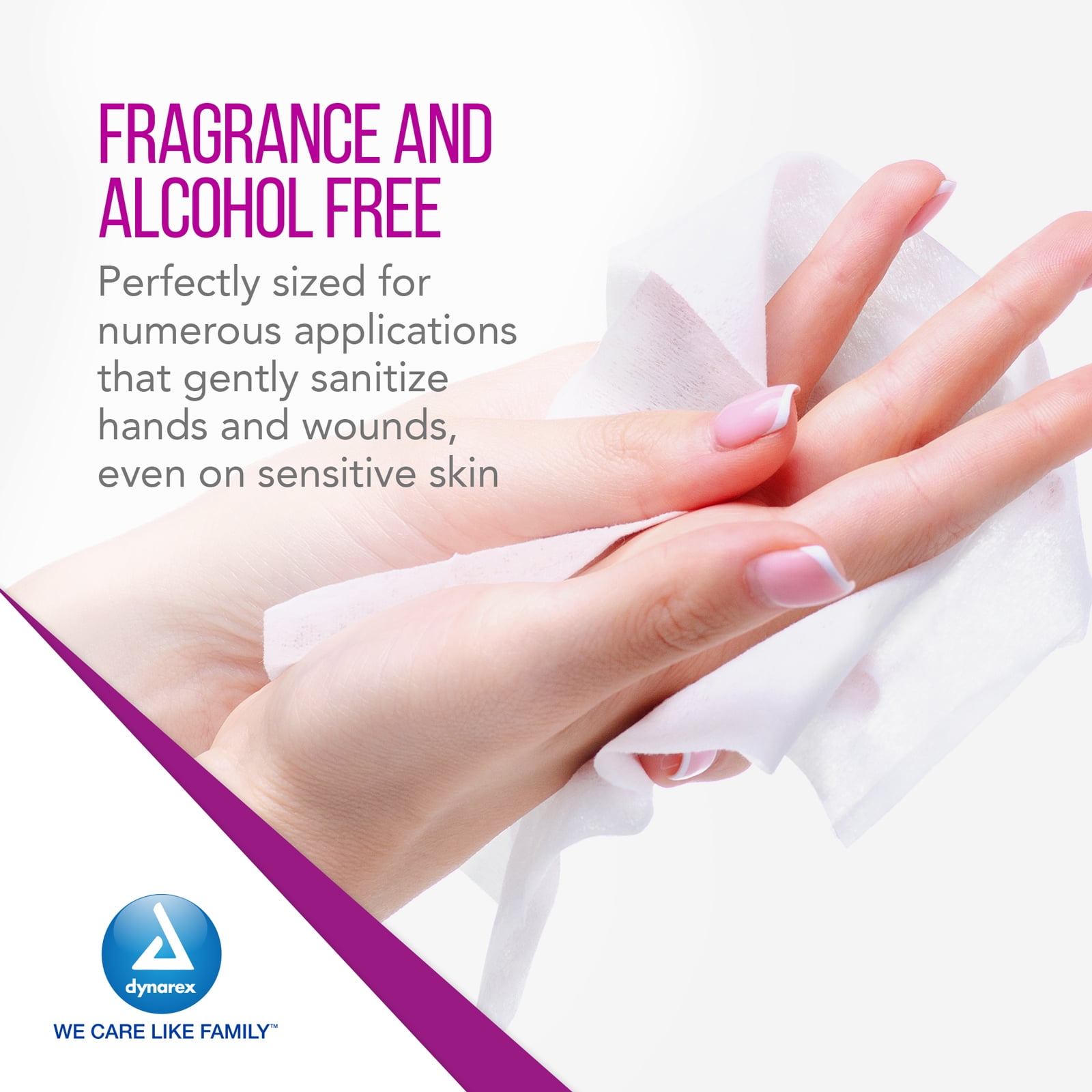 Dynarex BZK Antiseptic Towelettes, Alcohol & Fragrance Free Hand Sanitizing Wipes, First Aid Wound Wipes, Size 5” x 7”, 1 Case of 1000 Individually Wrapped Wipes (Packaging May Vary)