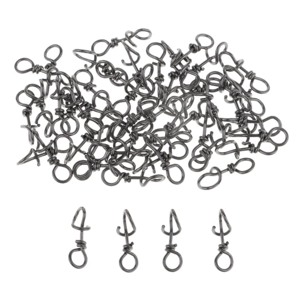 Clip de Broches de Presión Sunnimix 50 Piezas de Acero Inoxidable 10mm Clips de Fastach de pesca