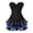 Black Blue, variant on Corset for Women with Skirt 2 Piecess tutu Gothic Steel boned Plus Size Lace floral Lingerie Costume Black White L